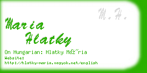 maria hlatky business card